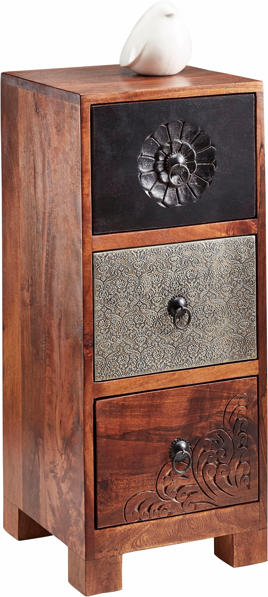 Bild von Home affaire Kommode, Breite 30 cm mit Metallfronten