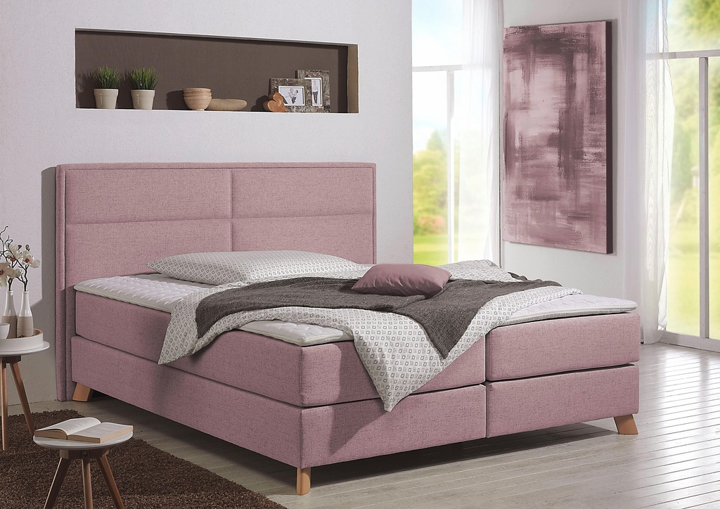 Bild von Home affaire Boxspringbett "Caria", in 5 Breiten, 3 Matratzen-Ausführungen, 2 Härtegraden, Topper