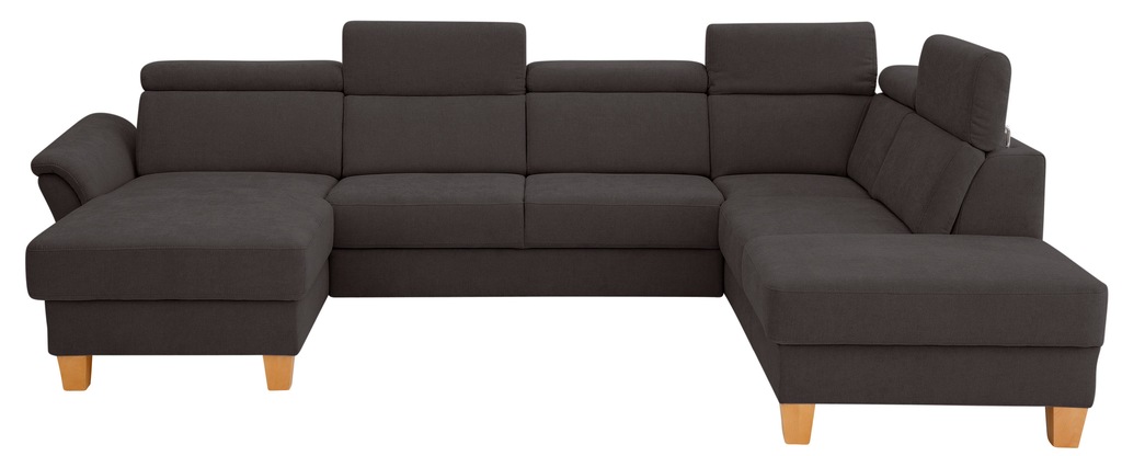 Bild von Home affaire Wohnlandschaft "Conville U-Form", Kopfteilverstellung wahlweise mit Bettfunktion und Bettkasten