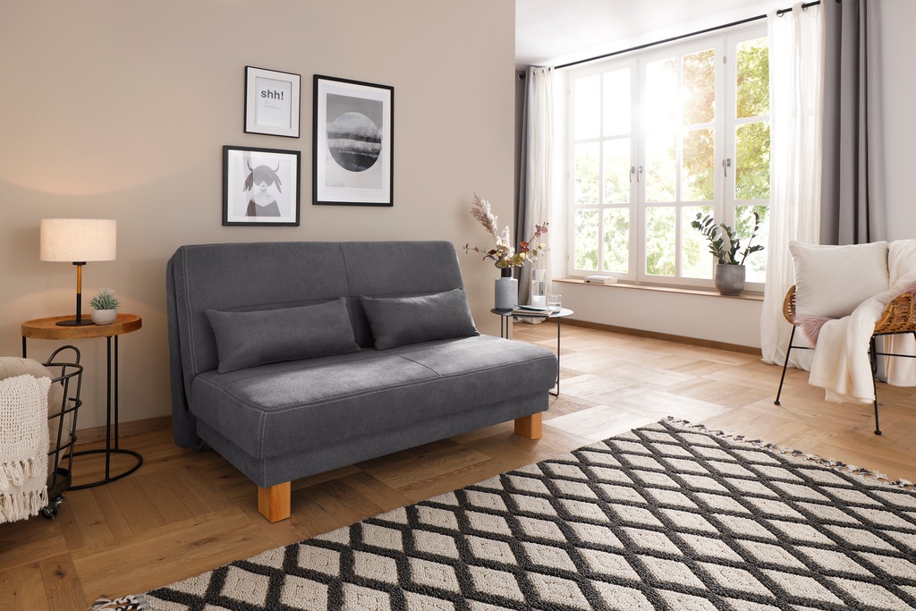 Bild von Home affaire Schlafsofa "Gina", vom Sofa zum Bett mit einem Handgriff, in 4 Breiten, Nierenkissen