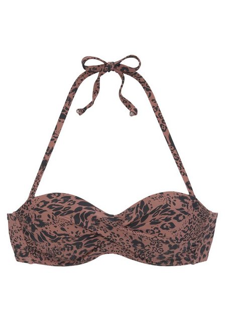 Bild von LASCANA Bügel-Bandeau-Bikini-Top »Asha«, im Animal-Design