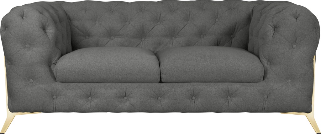 Bild von Leonique Chesterfield-Sofa "Amaury", aufwändige Knopfheftung, moderne Chesterfield Optik, Fußfarbe wählbar