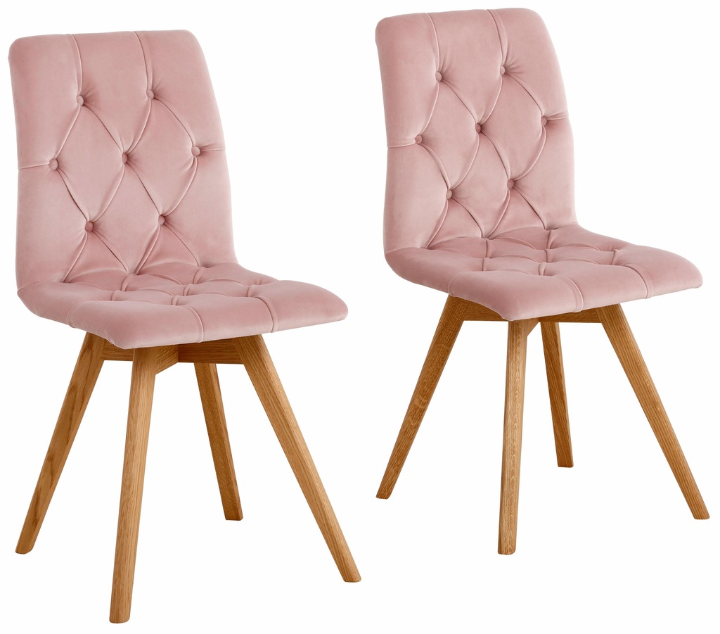 Bild von andas 4-Fußstuhl "Rania", (Set), 4 St., Samtoptik, Im 2er/4er/6er-Set