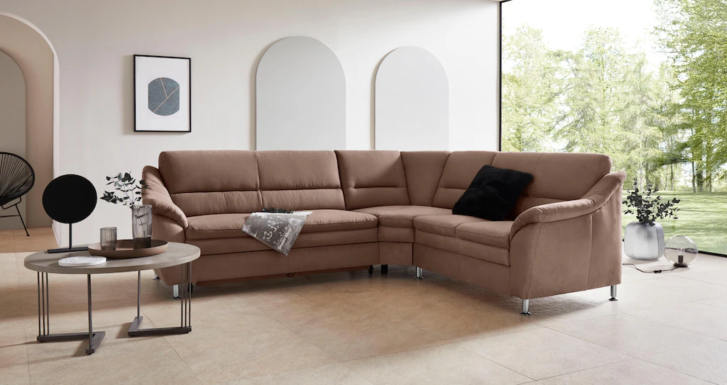 Bild von Places of Style Ecksofa "Cardoso L-Form", mit Trapezecke für mehr Sitzkomfort, wahlweise auch mit Bettfunktion