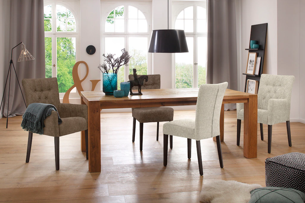 Bild von Home affaire Esszimmerstuhl "Queen BESTSELLER", (Set), 2 St., Feinstruktur, Polsterstuhl mit Knopfheftung, 2er, 4er oder 6er Set