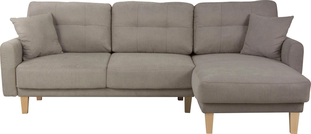 Bild von Home affaire Ecksofa "Triplo, Zierkissen, Schlaffunktion, B/T/H: 234/164/89 cm, L-Form", wahlweise mit Bettfunktion und Bettkasten, Liegefläche 210/132 cm