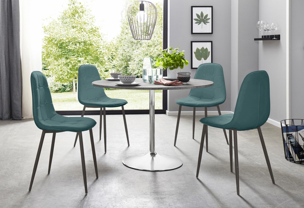 Bild von INOSIGN Essgruppe, (Set, 5 tlg.), mit rundem Tisch im Zement-Optik