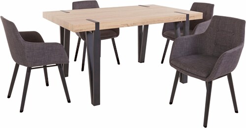 Bild von Home affaire Essgruppe »Sanchez und Bradford«, (Set, 5 tlg.), mit Tisch, Breite 150 cm