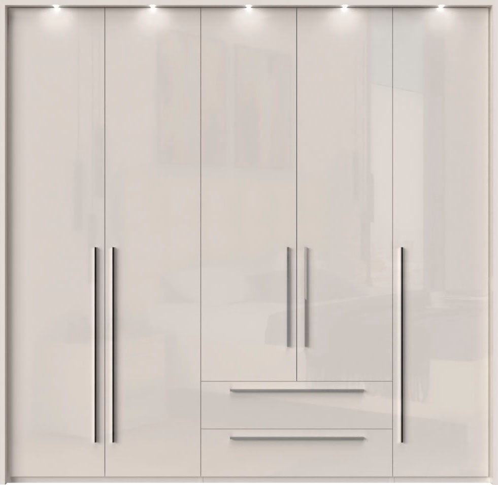 Bild von Places of Style Kleiderschrank "Piano", beige, UV lackiert, hochglänzend, in vielen Breiten mit 2 Schubladen
