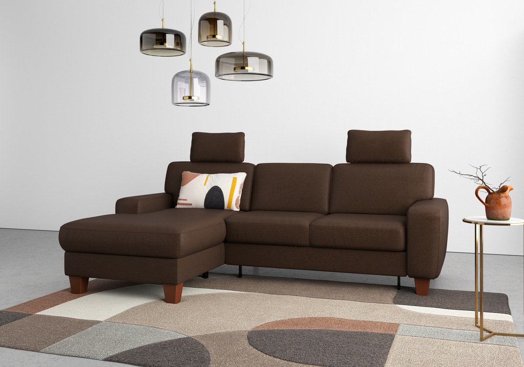 Bild von Home affaire Ecksofa "Vision L-Form", mit Federkern, wahlweise mit Bettfunktion und Bettkasten