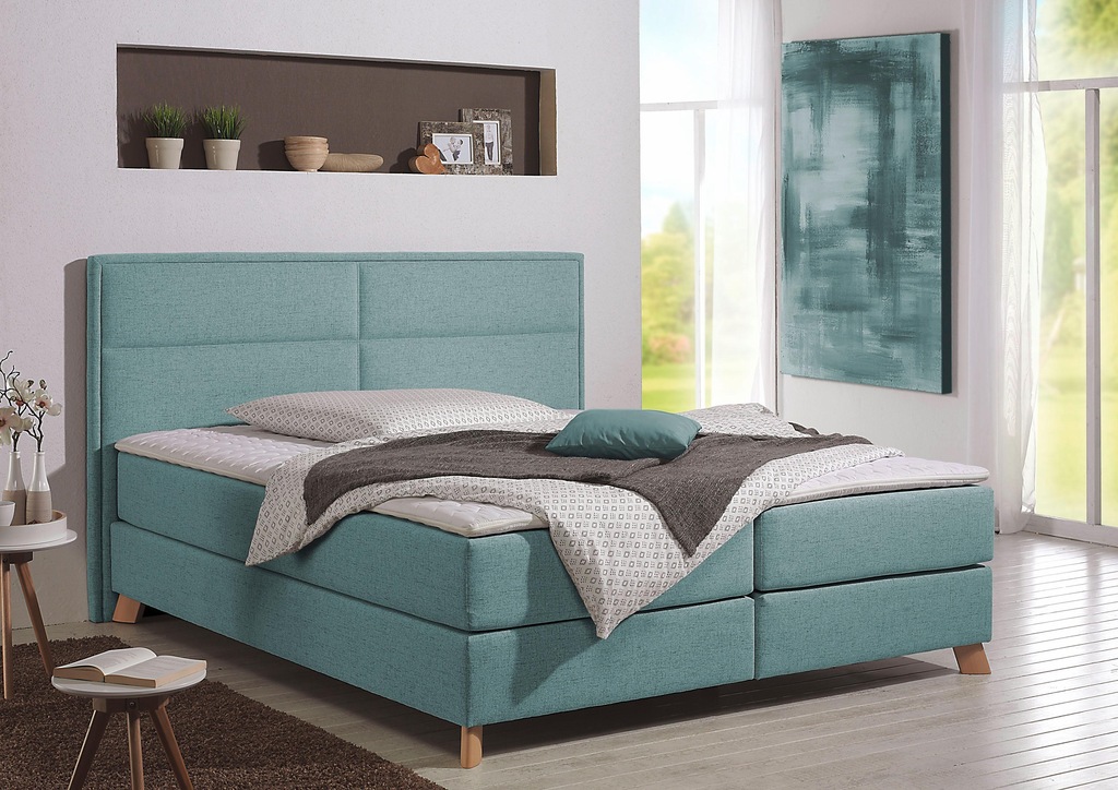 Bild von Home affaire Boxspringbett "Caria", in 5 Breiten, 3 Matratzen-Ausführungen, 2 Härtegraden, Topper