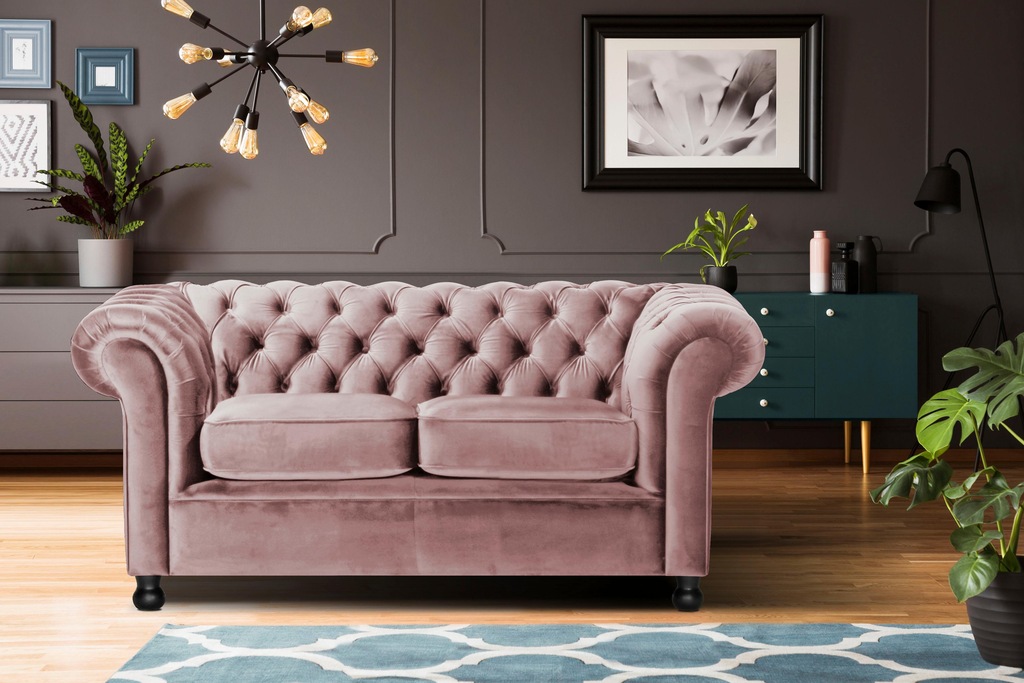 Bild von Home affaire Chesterfield-Sofa "Chesterfield Home 2-Sitzer", mit edler Knopfheftung und typischen Armlehnen
