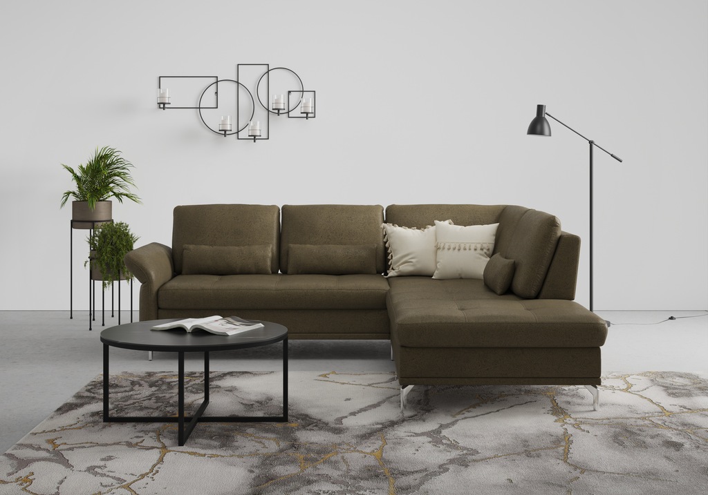 Bild von INOSIGN Ecksofa "Palm Beach L-Form", Federkern, mit Sitztiefenverstellung, wahlweise mit Bettfunktion
