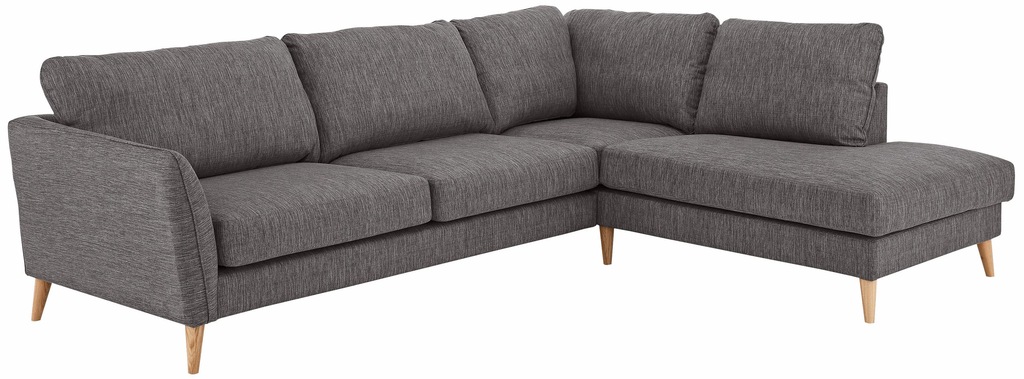 Bild von Home affaire Ecksofa "MARSEILLE 278/202 cm, L-Form, Ottom. rechts/links", mit Massivholzbeinen aus Eiche, verschiedene Bezüge und Farbvarianten
