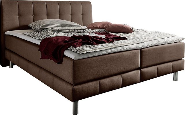 Bild von Places of Style Boxspringbett Cafone, inkl. Topper, 5 Breiten, 3 Matratzenarten und 3 Härtegraden wählbar