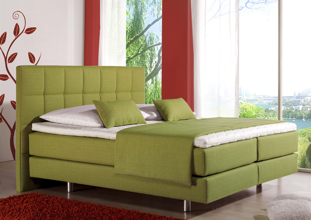 Bild von INOSIGN Boxspringbett "Neon", in 3 Matratzenarten, feine Steppung im Kopfteil, 2 Härtegrade