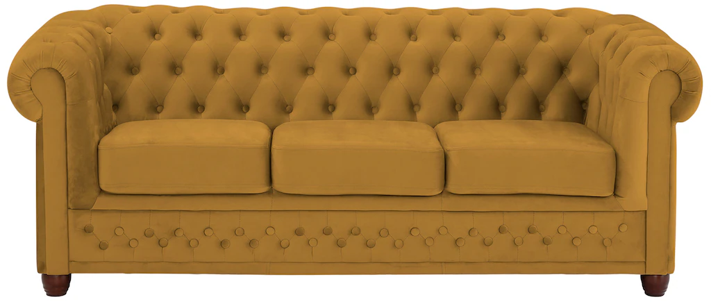 Bild von Home affaire Chesterfield-Sofa "New Castle", mit hochwertiger Knopfheftung in Chesterfield-Design, B/T/H: 203/86/72