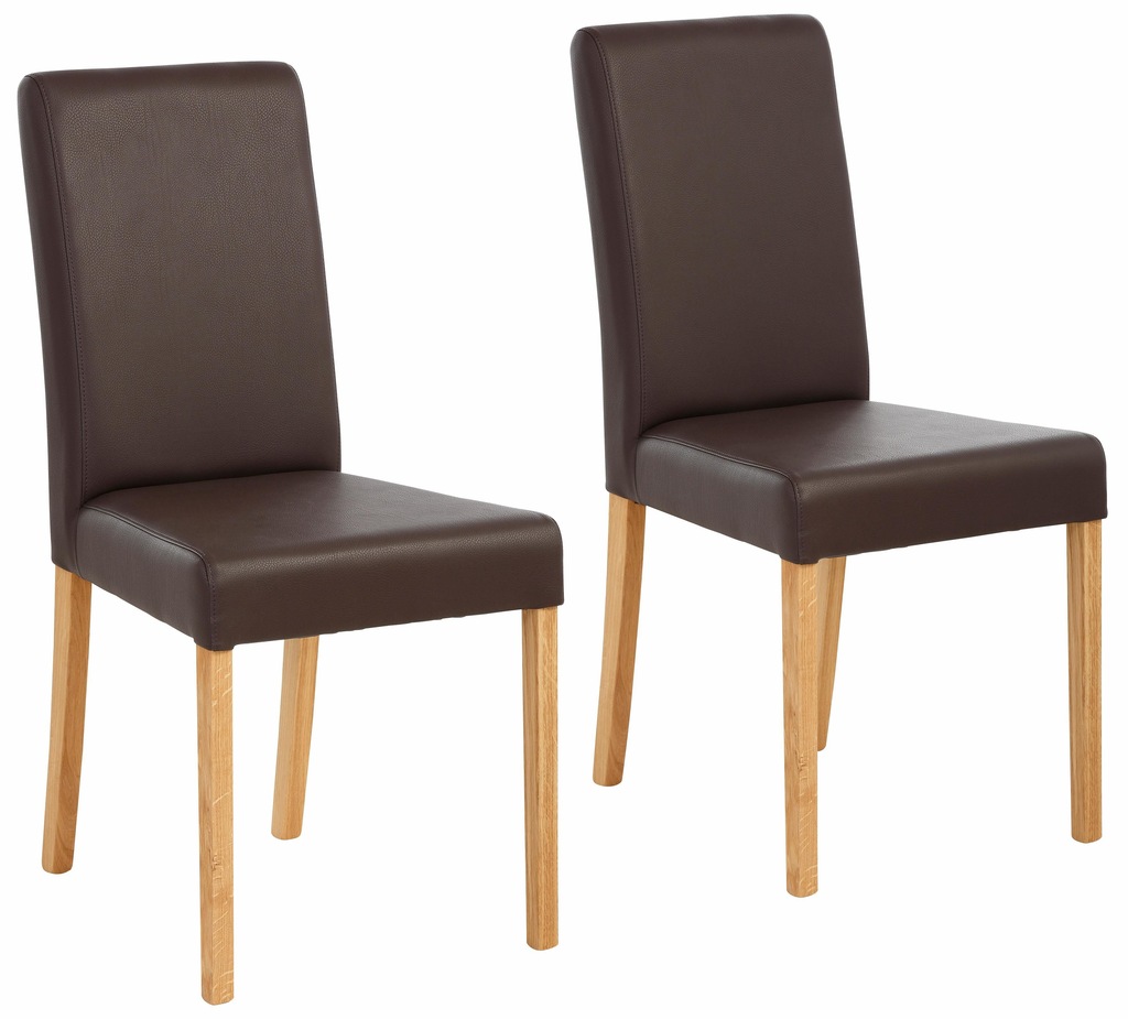 Bild von Home affaire 4-Fußstuhl "Bologna", (Set), 2 St., Kunstleder, Gestell aus Massivholz