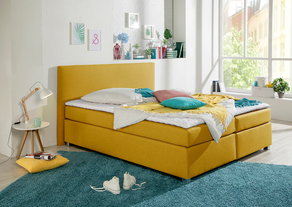 Bild von INOSIGN Boxspringbett "Eliana", inkl. Topper, in 4 Breiten, 3 Matratzenarten und 2 Härtegraden