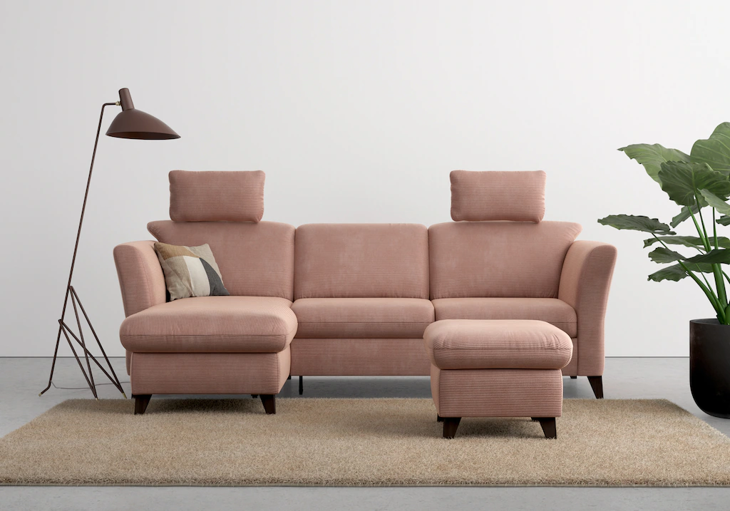 Bild von Home affaire Ecksofa "Trelleborg L-Form", wahlweise mit Bettfunktion und Bettkasten, inkl. Federkern-Polsterung