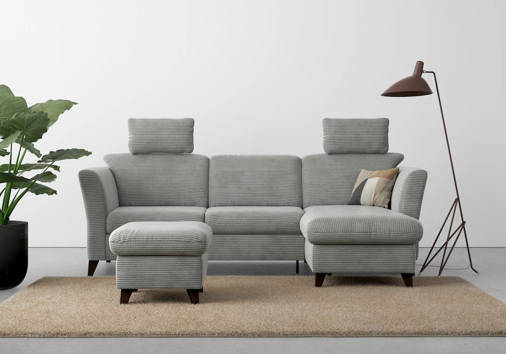 Bild von Home affaire Ecksofa "Trelleborg L-Form", wahlweise mit Bettfunktion und Bettkasten, inkl. Federkern-Polsterung