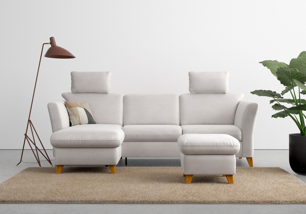 Bild von Home affaire Ecksofa "Trelleborg L-Form", wahlweise mit Bettfunktion und Bettkasten, inkl. Federkern-Polsterung