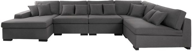Bild von Guido Maria Kretschmer Home&Living Wohnlandschaft "Skara U-Form", Lounge-Sofa mit Federkernpolsterung, in vielen Bezugsvarianten