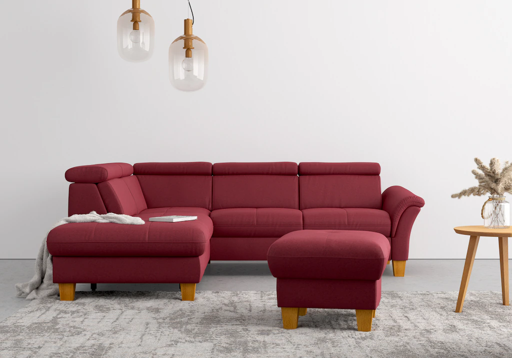 Bild von Home affaire Ecksofa "Lindgren L-Form", wahlweise mit TV-Funktion, Stauraum und Kopfteilverstellung