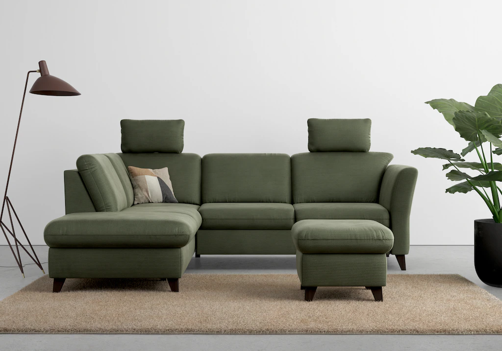 Bild von Home affaire Ecksofa "Trelleborg L-Form", wahlweise mit Bettfunktion und Bettkasten, inkl. Federkern-Polsterung