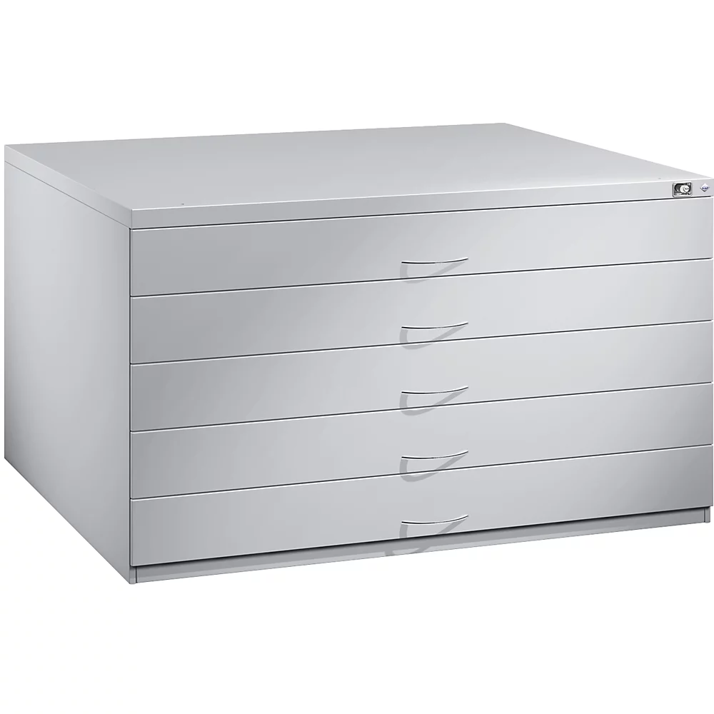 Bild von CP 7200 Planschrank lichtgrau 5 Schubladen 135,0 x 96,0 x 76,0 cm