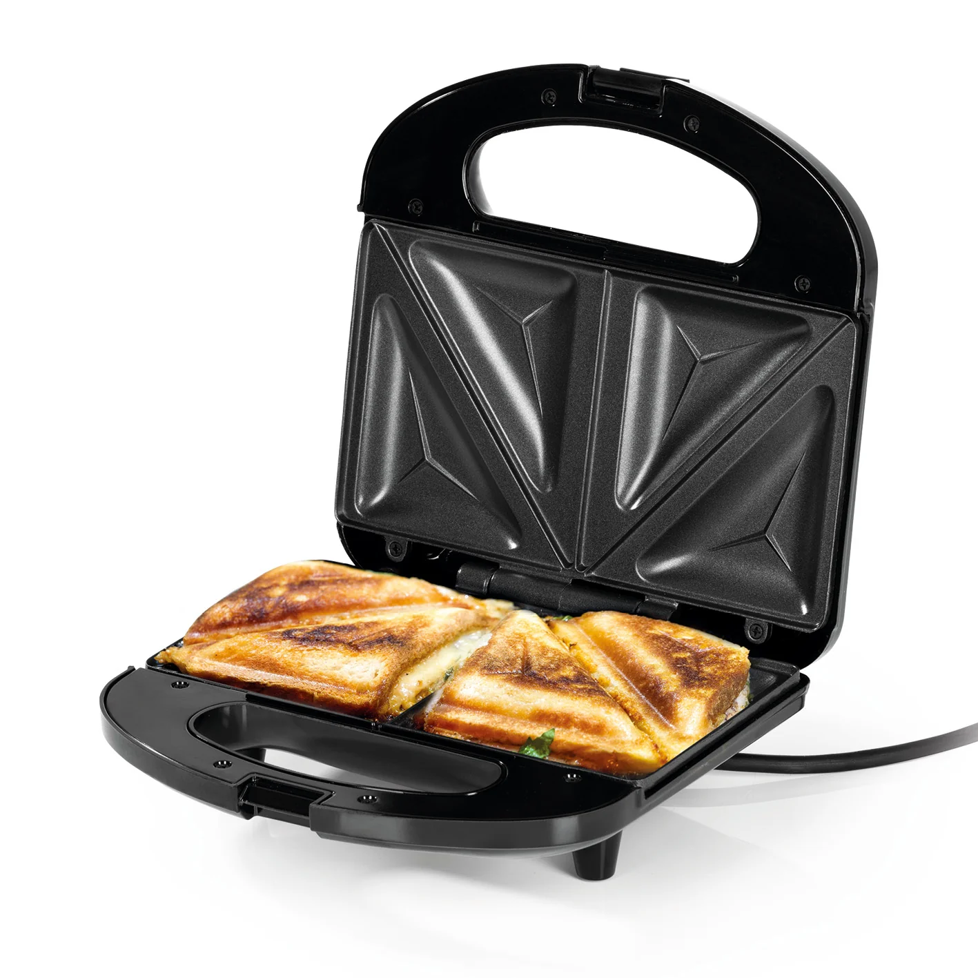 Bild von GOURMETmaxx Sandwichmaker mit LED-Kontrollleuchte, 750 W, Sandwich Toast Maker Panini Toaster Kontaktgrill