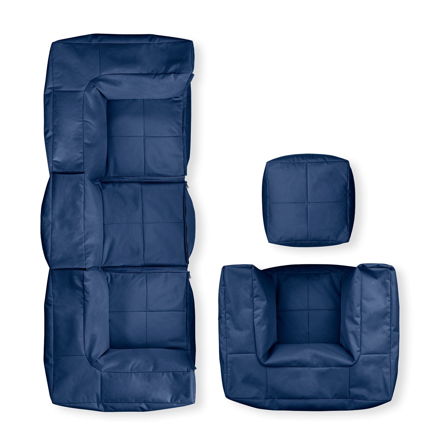Bild von Lumaland Loungeset Modulares System erweiterbar In- & outdoor, (5-tlg), Lounge wasserfest abnehmbarer Bezug individuell kombinierbar waschbar