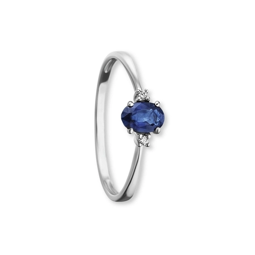 Bild von ONE ELEMENT Diamantring 0.02 ct Diamant Brillant Safir Ring aus 585 Weißgold