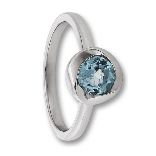 Bild von Eleganter ONE ELEMENT Silberring mit Blau Topas