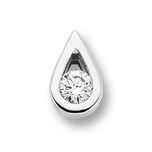 Bild von ONE ELEMENT Kettenanhänger mit Diamant 0.05 ct aus 585 Weißgold