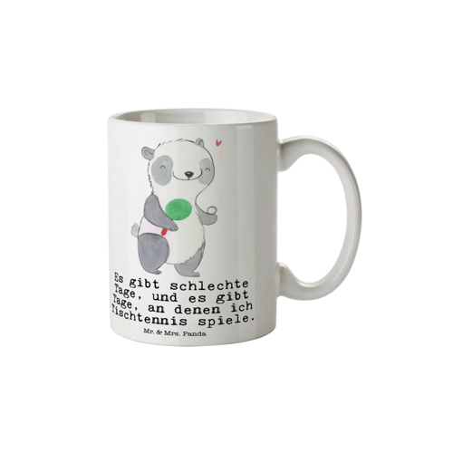 Bild von Mr. & Mrs. Panda Tasse Panda Tischtennis - Weiß - Geschenk Tasse