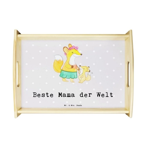 Bild von Mr. & Mrs. Panda Tablett Fuchs Beste Mama der Welt - Grau Pastell