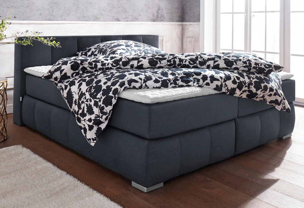 Bild von Guido Maria Kretschmer Home&Living Boxspringbett "Chelles", inkl. Topper, in XXL- Überlänge 220 cm, Unterbox mit feine Wölbung