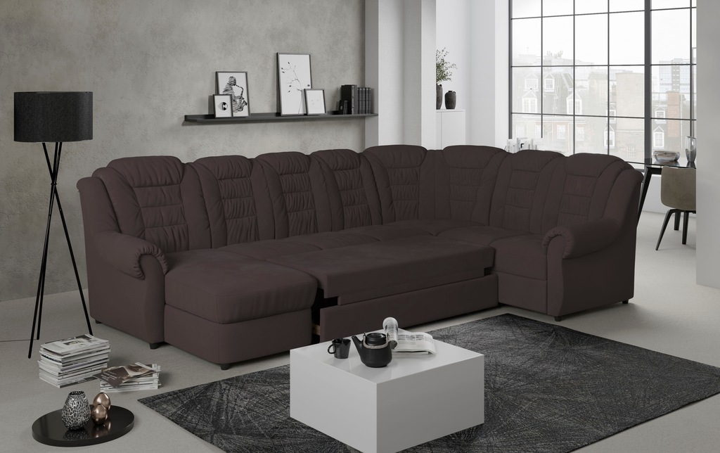 Bild von Home affaire Wohnlandschaft "Boston U-Form", Gemütliche Wohnlandschaft mit hoher Rückenlehne in klassischem Design
