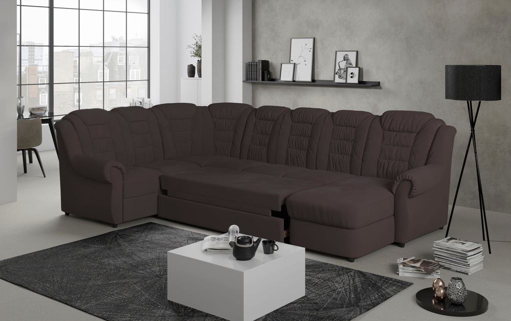 Bild von Home affaire Wohnlandschaft "Boston U-Form", Gemütliche Wohnlandschaft mit hoher Rückenlehne in klassischem Design
