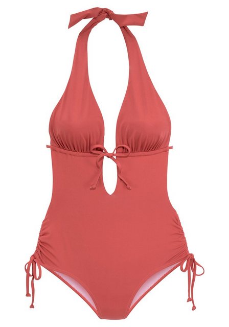 Bild von LASCANA Badeanzug Rot Unifarben für Damen - 34 C/D