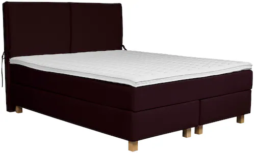 Bild von Home affaire Boxspringbett "Nele", inkl. Topper im schlichtem Design
