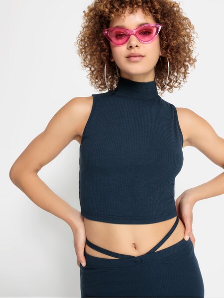 Bild von LSCN by LASCANA Crop-Top, mit Stehkragen