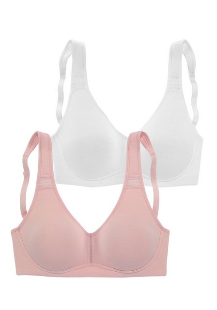 Bild von petite fleur T-Shirt-BH (Packung, 2 Stück) ohne Bügel aus Baumwolle