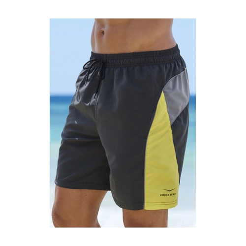 Bild von HIS Badeshorts Schwarz Unifarben für Herren - XL