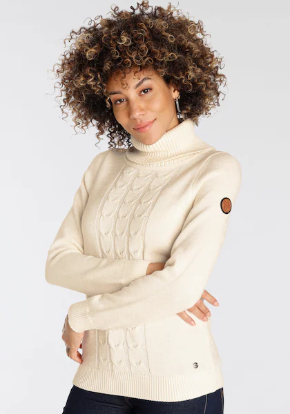 Bild von KangaROOS Rollkragenpullover, mit tollem Zopf-Strickmuster
