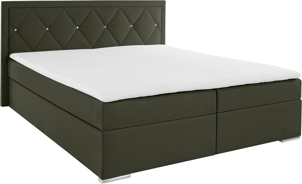 Bild von Leonique Boxbett "Alfie, Bestseller, wahlweise mit Bettkasten", mit Straßsteinen im Kopfteil, H2, H3 und H4 wählbar