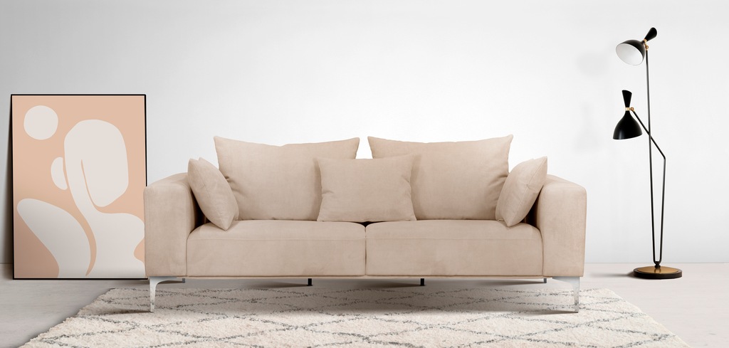 Bild von Guido Maria Kretschmer Home&Living 2,5-Sitzer "JANTE", mit chromfarbenen Füßen