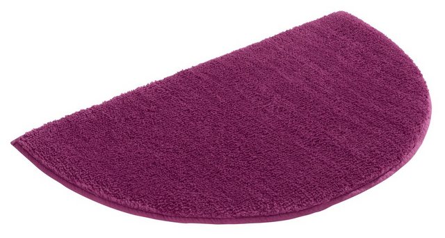 Bild von my home Badematte Vanessa, Höhe 10 mm, rutschhemmend beschichtet, fußbodenheizungsgeeignet, schnell trocknend, strapazierfähig, Polyester, halbrund, Badteppich, weiche Haptik, unifarben