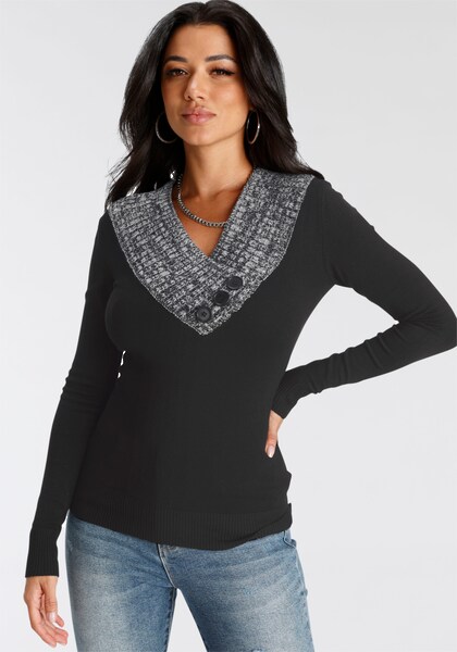 Bild von Melrose Strickpullover, mit Kontrastkragen